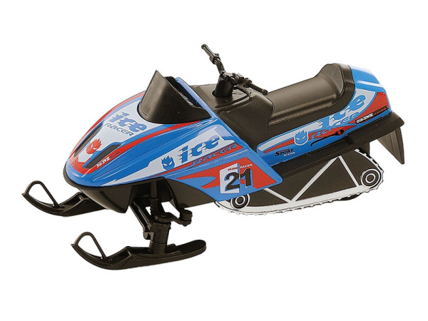 Schneemobil m. Rückzug Metall 13cm